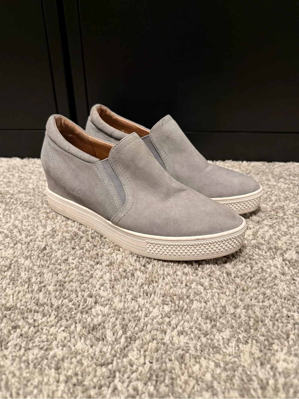 Caslon Slip-On Wedge Sneakers in Light Gray